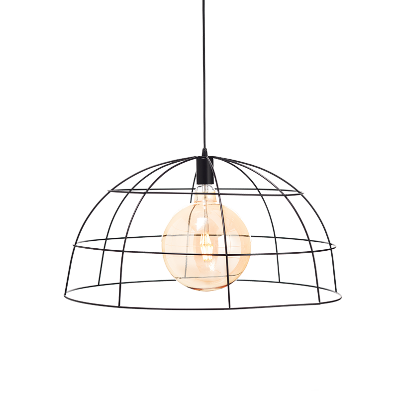 PENDANT 1XE27 METALIC GRID BLACK Φ40ΧΗ120CM PROMETHEUS OD543640