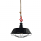 PENDANT 1XE27 METALIC BLACK+ ROPE+ HOOK Φ36ΧΗ120CM WHOOPER OD8039BK