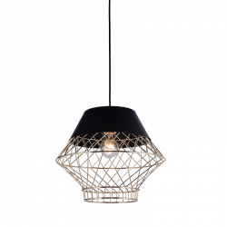PENDANT 1XE27 METAL BLACK+BRASS Φ35ΧΗ120CM MADONNA OD8070BK PENDANT 1XE27 METAL BLACK+BRASS Φ35ΧΗ120CM MADONNA OD8070BK
