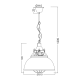 PENDANT 1XE27 METALIC BLACK+GLASS Φ31ΧΗ120CM SEGA OD8031