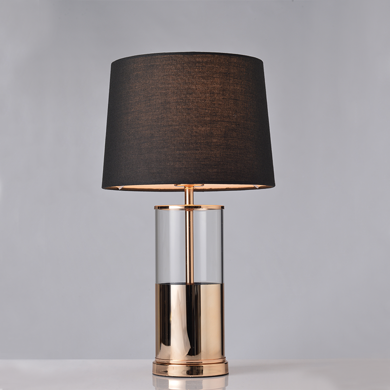 TABLE 1ΧΕ27 BRUSH GLASS+SHADE Φ25ΧΗ45CM RENOUAR OD90791TBB