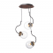 PENDANT 3ΧΕ27 GLASS+METAL+MDF Φ35ΧΗ100CM PUEBLOS OD905903P