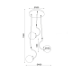 PENDANT 3ΧΕ27 GLASS+METAL+MDF Φ35ΧΗ100CM PUEBLOS OD905903P PENDANT 3ΧΕ27 GLASS+METAL+MDF Φ35ΧΗ100CM PUEBLOS OD905903P
