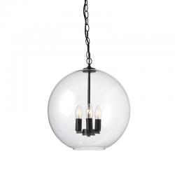 PENDANT L/F 3XE14 GLASS + METAL BLACK Φ40ΧΗ110CM NESTOR OD90513P