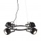 NETTO PENDANT L/F 4ΧGU10 ΜΕΤΑL BLACK Φ56ΧΗ80CM OD911204P