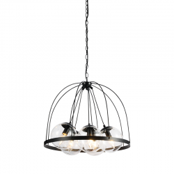 PENDANT L/F 5ΧΕ27 ΜΕΤΑL BLACK Φ50ΧΗ120CM CYNTHIA OD90535P