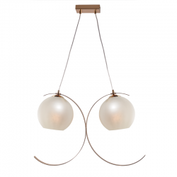 PENDANT L/F 2ΧΕ27 ΜΕΤΑL GOLD+PEARL GLASS 68Χ20ΧΗ120CM IPARELLE DCR17502P