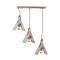 PENDANT L/F 3ΧΕ27 CEMENT + LEATHER 62Χ20ΧΗ110CM ALFA DCR171193PS