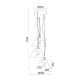 PENDANT L/F 3XE27 CEMENT + LEATHER F43ΧΗ110CM ALFA DCR171193PR