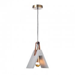 PENDANT L/F 1XE27 CEMENT + LEATHER 20X10XH100CM ALFA DCR171191P