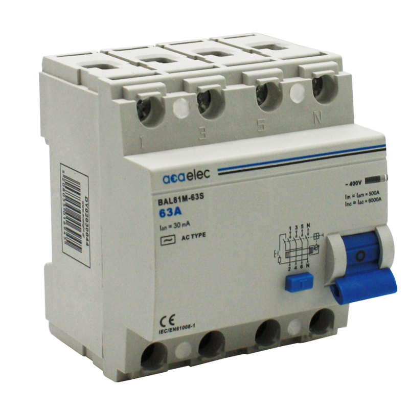 RCCB 4P 63A AC 0.03 4M 6KA DY02030044