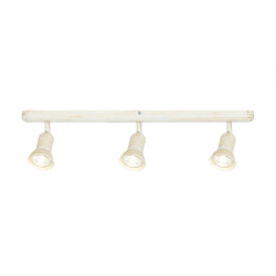 WALL MOUNTED 3ΧGU10 ANTIQUE WHITE METAL 56X6,2X12CM BRULEE SU283EPAW