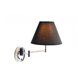 WALL LAMP 1ΧΕ27 BLACK CLOTH SHADE SUWON SUWB01B