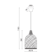 PENDANT 1ΧE27 WHITE CANE Φ27,5Χ115CM PETRA SU05PWH