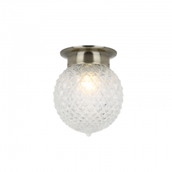 WALL MOUNTED 1ΧΕ27 CLEAR CRYSTALISE GLASS + BRONZE METAL Φ15ΧΗ17CM CAPRI SU0606CB