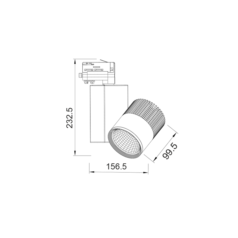 WHITE LED TRACK LIGHT 30W 3000K 4WIRES 36° 2200LM 230V Ra80 BIENAL3030W4 WHITE LED TRACK LIGHT 30W 3000K 4WIRES 36° 2200LM 230V Ra80 BIENAL3030W4