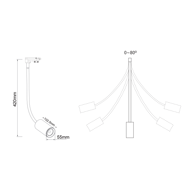WHITE LED TRACK LIGHT 10W 3000K 4WIRES 24° 850LM 230V Ra80 OLIV1030W4 WHITE LED TRACK LIGHT 10W 3000K 4WIRES 24° 850LM 230V Ra80 OLIV1030W4