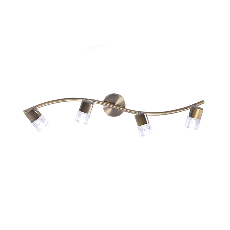 SPOT GLASS G9 IV TRACK BRASS NAPLES 0901064GAB SPOT GLASS G9 IV TRACK BRASS NAPLES 0901064GAB