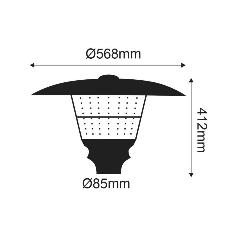 SQUARE LIGHT E27 EMPTY ONLY HEAD 8502