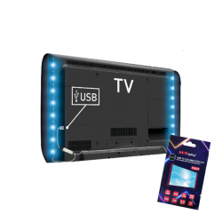 USB TV LED SMD STRIP KIT RGB 2X50CM 2X2.4W IP65 WITH WIRE BUTTON CONTROLLER TVLIT USB TV LED SMD STRIP KIT RGB 2X50CM 2X2.4W IP65 WITH WIRE BUTTON CONTROLLER TVLIT