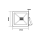 WHITE LED SMD FLOOD LUMINAIRE IP66 80W 3000K 6400Lm 230V RA80 Q8030W