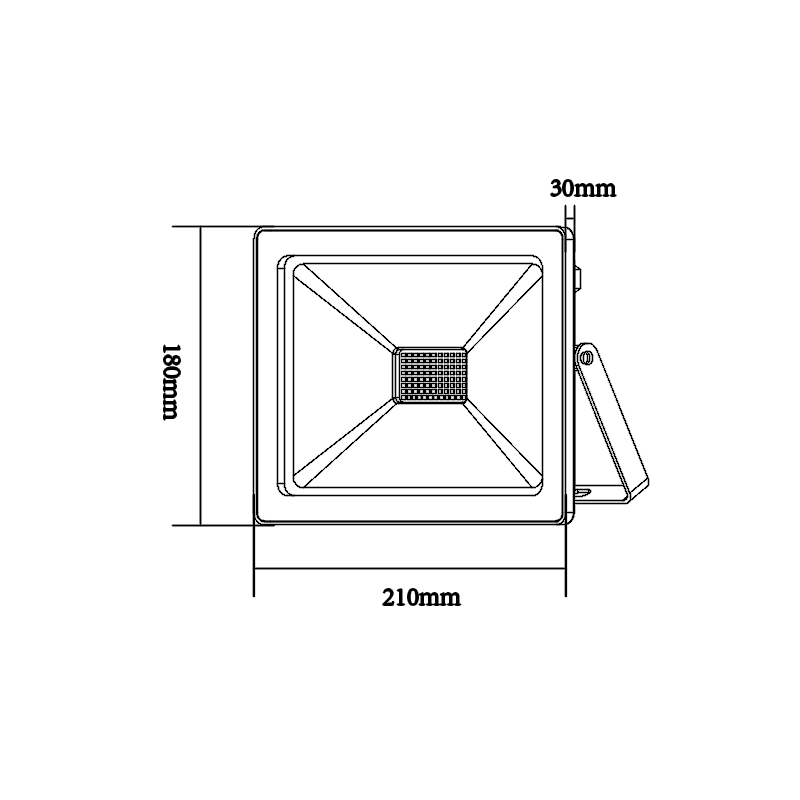 WHITE LED SMD FLOOD LUMINAIRE IP66 80W 6000K 7040Lm 230V RA80 Q8060W