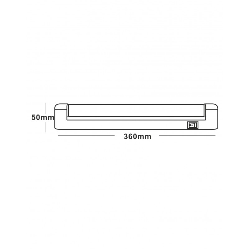 WALL LAMP EMPTY WITH SWITCH FOR LED LAMP S14D 7W 300mm FIXTS14D300