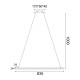 PENDANT LUMINAIRE LED 13W 3000K 1300LM CANDELA WOOD+WHITE METALIC 83,5X8XH100CM TNK299LED13P PENDANT LUMINAIRE LED 13W 3000K 1300LM CANDELA WOOD+WHITE METALIC 83,5X8XH100CM TNK299LED13P