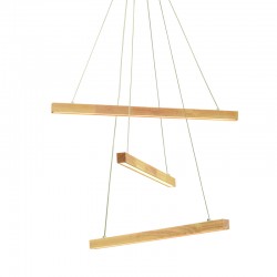 PENDANT LUMINAIRE LED 27W 3000K 2850LM CANDELA WOOD+WHITE METALIC D56XH100CM TNK299LED27P PENDANT LUMINAIRE LED 27W 3000K 2850LM CANDELA WOOD+WHITE METALIC D56XH100CM TNK299LED27P