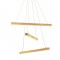 PENDANT LUMINAIRE LED 27W 3000K 2850LM CANDELA WOOD+WHITE METALIC D56XH100CM TNK299LED27P