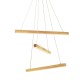 PENDANT LUMINAIRE LED 27W 3000K 2850LM CANDELA WOOD+WHITE METALIC D56XH100CM TNK299LED27P PENDANT LUMINAIRE LED 27W 3000K 2850LM CANDELA WOOD+WHITE METALIC D56XH100CM TNK299LED27P