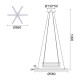 PENDANT LUMINAIRE LED 27W 3000K 2850LM CANDELA WOOD+WHITE METALIC D56XH100CM TNK299LED27P PENDANT LUMINAIRE LED 27W 3000K 2850LM CANDELA WOOD+WHITE METALIC D56XH100CM TNK299LED27P