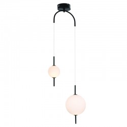 PENDANT LUMINAIRE LED 11W 3000K 1150LM AMELIA BLACK METALIC+WHITE GLASS D37XH120CM TNK323LED11P PENDANT LUMINAIRE LED 11W 3000K 1150LM AMELIA BLACK METALIC+WHITE GLASS D37XH120CM TNK323LED11P