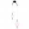 PENDANT LUMINAIRE LED 11W 3000K 1150LM AMELIA BLACK METALIC+WHITE GLASS D37XH120CM TNK323LED11P