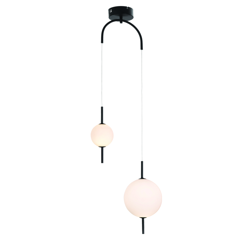 PENDANT LUMINAIRE LED 11W 3000K 1150LM AMELIA BLACK METALIC+WHITE GLASS D37XH120CM TNK323LED11P PENDANT LUMINAIRE LED 11W 3000K 1150LM AMELIA BLACK METALIC+WHITE GLASS D37XH120CM TNK323LED11P
