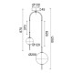 PENDANT LUMINAIRE LED 11W 3000K 1150LM AMELIA BLACK METALIC+WHITE GLASS D37XH120CM TNK323LED11P PENDANT LUMINAIRE LED 11W 3000K 1150LM AMELIA BLACK METALIC+WHITE GLASS D37XH120CM TNK323LED11P
