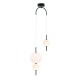 PENDANT LUMINAIRE LED 15W 3000K 1500LM AMELIA BLACK METALIC+WHITE GLASS D37XH130CM TNK323LED15P PENDANT LUMINAIRE LED 15W 3000K 1500LM AMELIA BLACK METALIC+WHITE GLASS D37XH130CM TNK323LED15P
