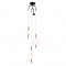 PENDANT LUMINAIRE LED 19W 3000K 1950LM AMELIA BLACK METALIC+WHITE GLASS D37XH150CM TNK323LED19P