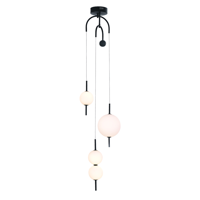 PENDANT LUMINAIRE LED 19W 3000K 1950LM AMELIA BLACK METALIC+WHITE GLASS D37XH150CM TNK323LED19P PENDANT LUMINAIRE LED 19W 3000K 1950LM AMELIA BLACK METALIC+WHITE GLASS D37XH150CM TNK323LED19P
