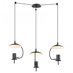 PENDANT LUMINAIRE 3ΧGU10 BLACK METAL D60XH150CM PARACHUTE ZM933P60B