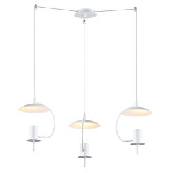 PENDANT LUMINAIRE 3ΧGU10 WHITE METAL D60XH150CM PARACHUTE ZM933P60W