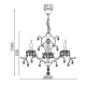 PENDANT 3XE14 METAL PATINΑ WHITE/BLACK+SHADE Φ68ΧΗ108CM SARDINIA DL9343PWG