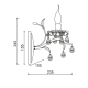 WALL MOUNTED 1XE14 METAL PATINΑ WHITE GOLD+CRYSTAL 23,5Χ15,5Χ24,,5CM SARDINIA DL9341WWG