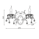 WALL MOUNTED 2XE14 METAL PATINΑ WHITE GOLD+CRYSTAL 38Χ24,5Χ19CM SARDINIA DL9342WWG