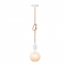 PENDANT 1XE27 METAL WHITE+ SINGLE BRAIDED ROPE Η100CM 40WRR