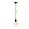 PENDANT 1XE27 BLACK METAL+SINGLE BRAIDED ROPE Η100CM 40BRR