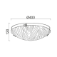 WALL MOUNTED/CEILING 3XE27 CRYSTAL GLASS+METAL Φ40ΧΗ12CM FORCE DL08140 WALL MOUNTED/CEILING 3XE27 CRYSTAL GLASS+METAL Φ40ΧΗ12CM FORCE DL08140
