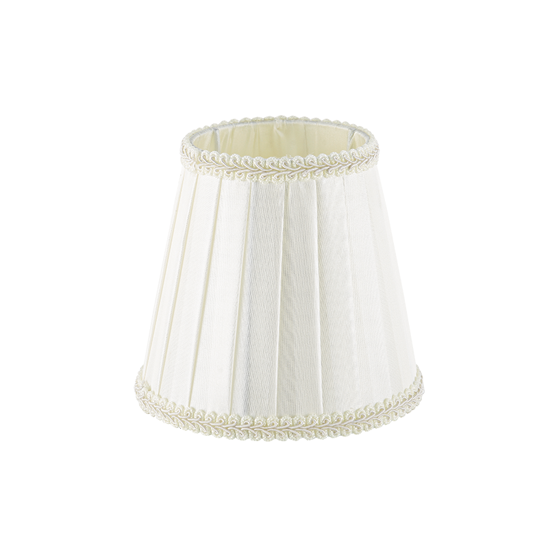 SHADE WHITE ORGANZA WITH PIPING AND BASE FOR E14 DL002SHE14 SHADE WHITE ORGANZA WITH PIPING AND BASE FOR E14 DL002SHE14