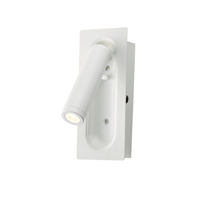 WALL LAMP LED 3W 3200K 190LM WHITE METAL RECESSED 7X5X17CM AIAS SF701LEDW WALL LAMP LED 3W 3200K 190LM WHITE METAL RECESSED 7X5X17CM AIAS SF701LEDW