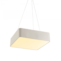 PENDANT LUMINAIRE LED 40W 3200LM 3000K WHITE METAL 48X48XH140CM EMERY V28LEDP48WH PENDANT LUMINAIRE LED 40W 3200LM 3000K WHITE METAL 48X48XH140CM EMERY V28LEDP48WH